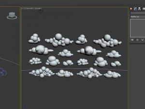 clouds cartoon 04 3D Model