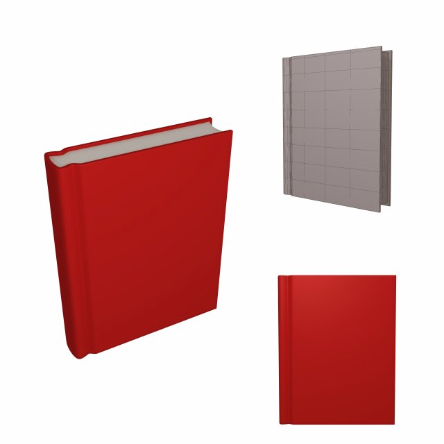 book cartoon Modèle 3D .c4d .max .obj .3ds .fbx .stl .blend 