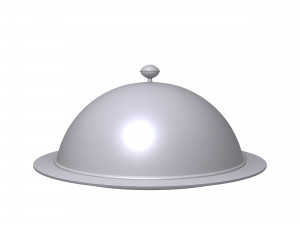 restaurant cloche cartoon 3D Model