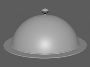 restaurant cloche cartoon 3D Model