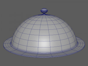 restaurant cloche cartoon 3D Model