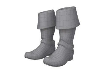 Boots cartoon 3D Model
