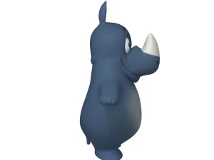 rhino cartoon 3D Model