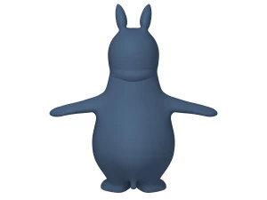 rhino cartoon 3D Model