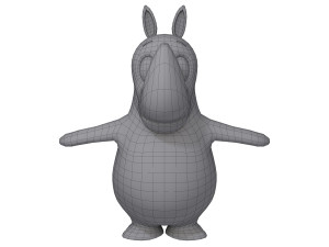 rhino cartoon Model 3D
