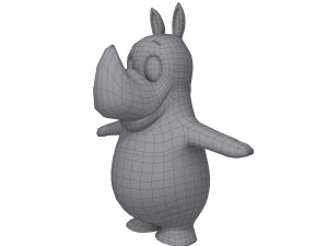 rhino cartoon 3D Model