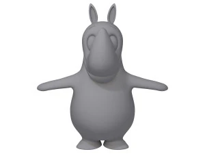rhino cartoon 3D Model