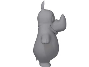 rhino cartoon 3D Model