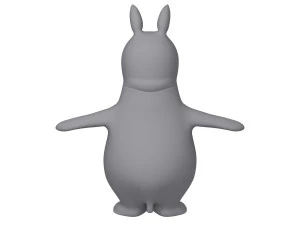 rhino cartoon 3D Model