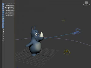 rhino cartoon 3D Model