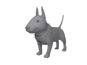 dog cartoon 02 3D Model