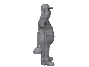 plumber worker cartoon 3D Model