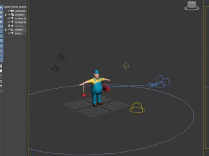plumber worker cartoon 3D Model
