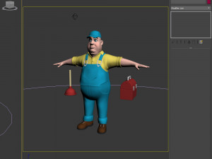 plumber worker cartoon Modelo 3D