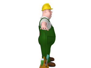 worker 03 cartoon Modelo 3D