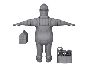 worker 03 cartoon Modelo 3D