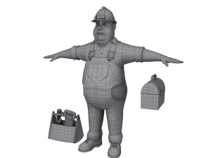 worker 03 cartoon Modelo 3D