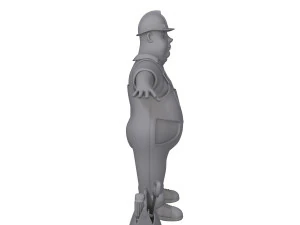 iş&ccedil;i 03 &ccedil;izgi film 3D Model