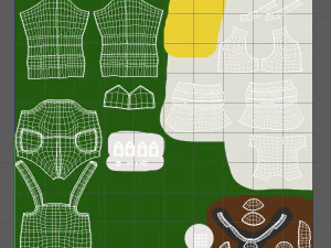 iş&ccedil;i 03 &ccedil;izgi film 3D Model