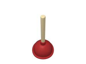 plunger cartoon 3D-Modell