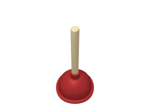 Plunger cartoon 3D Model