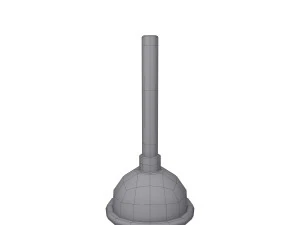Plunger cartoon 3D Model