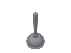 Plunger cartoon 3D Model