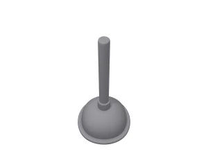 Plunger cartoon 3D Model