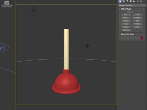 Plunger cartoon 3D Model