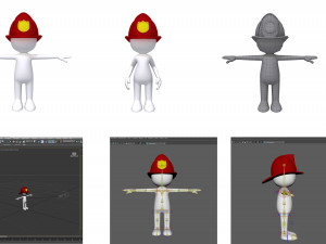 stickman 15 characters collection rigged 3D 모델