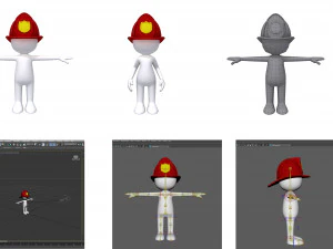 stickman 15 characters collection rigged 3D Model