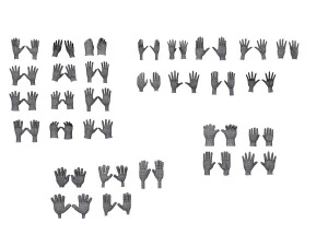 30 hands cartoon 3D Model