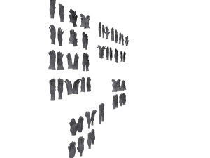 30 hands cartoon Modelo 3D