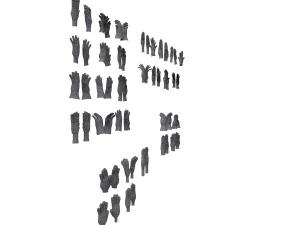 30 hands cartoon 3D Model