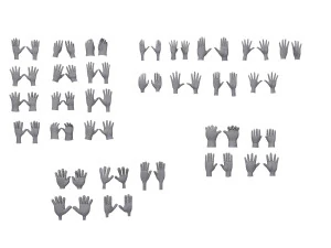 30 hands cartoon 3D Model