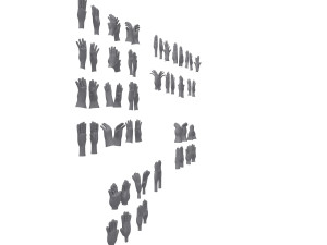 30 hands cartoon Modelo 3D