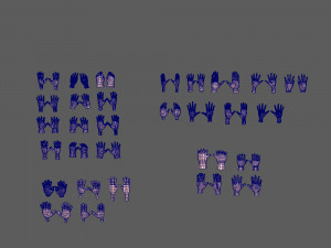 30 hands cartoon Modelo 3D