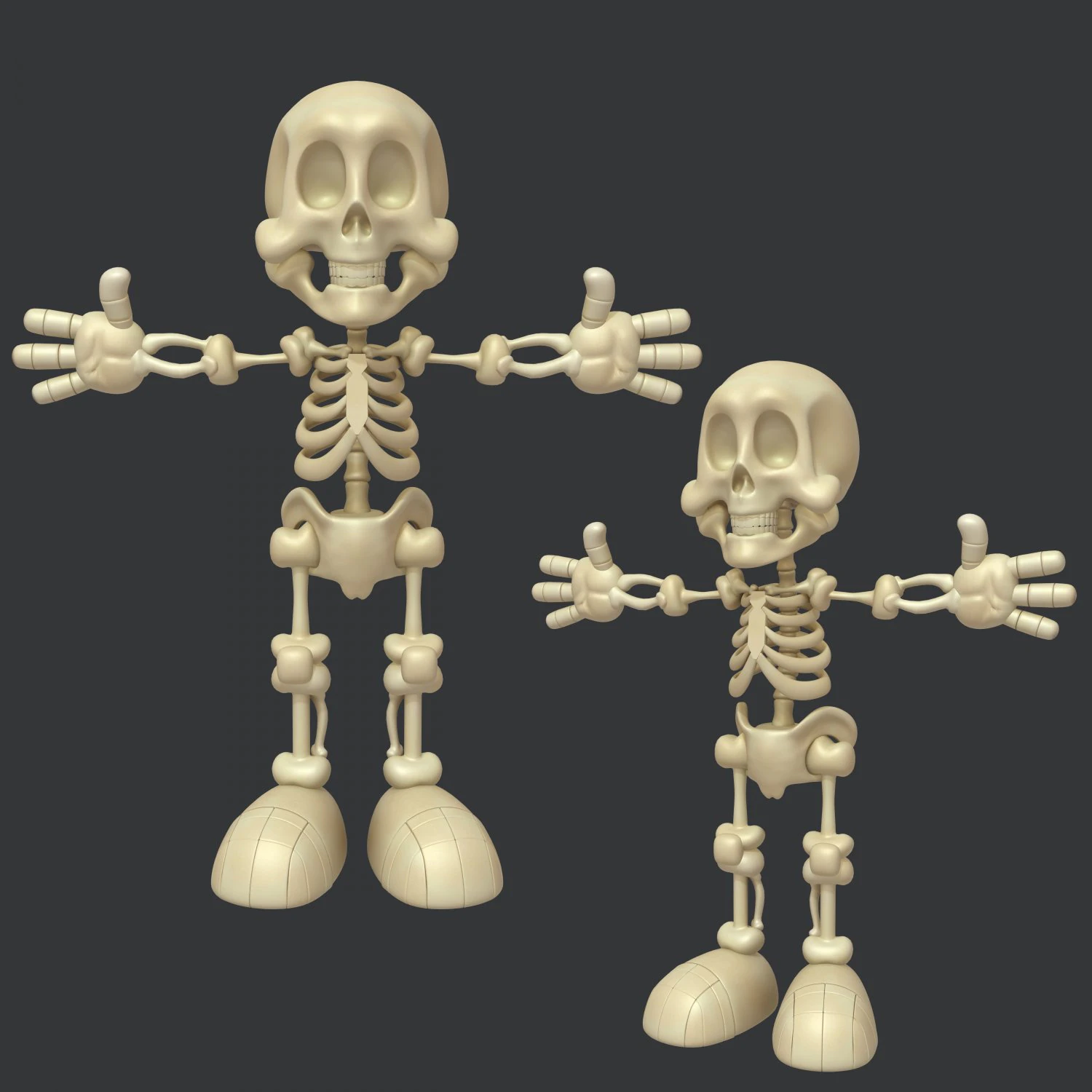 skeleton cartoon 3D Model .c4d .max .obj .3ds .fbx .stl .blend