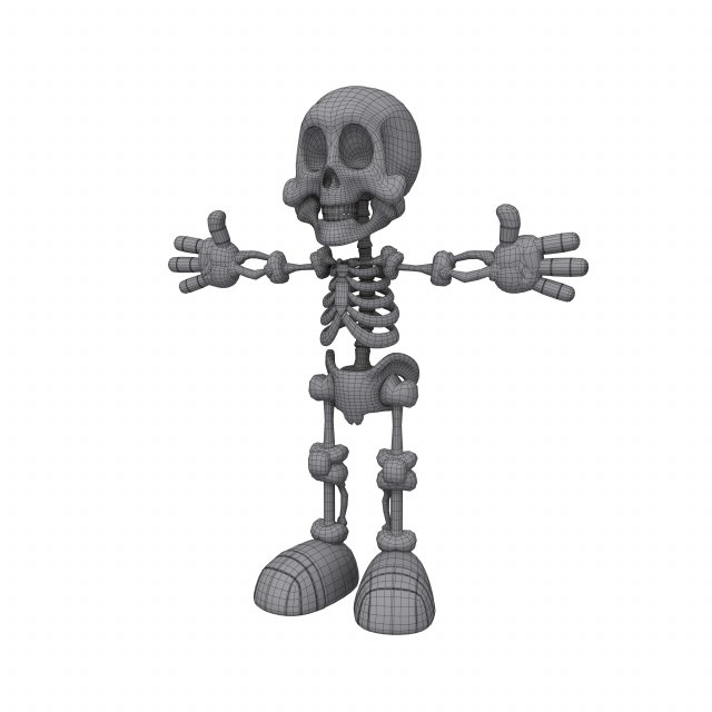 Skeleton Cartoon 3D Модель In Анатомия 3DExport