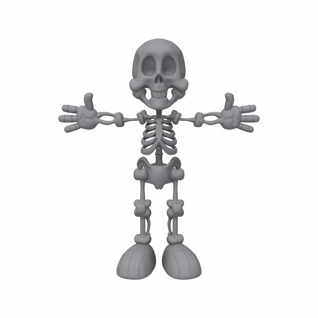 Skeleton Cartoon 3D Модель In Анатомия 3DExport