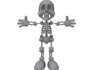 skeleton cartoon Modèle 3D