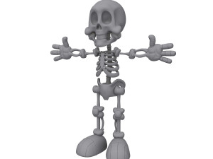 skeleton cartoon Modèle 3D