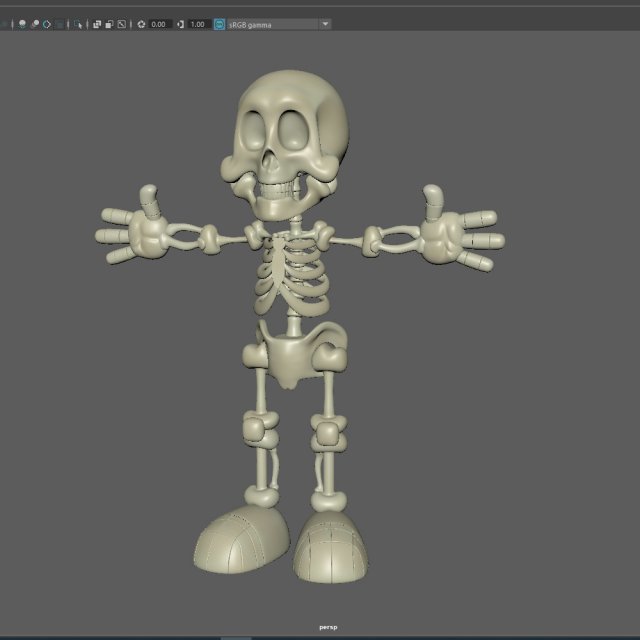 Skeleton Cartoon 3D Модель In Анатомия 3DExport