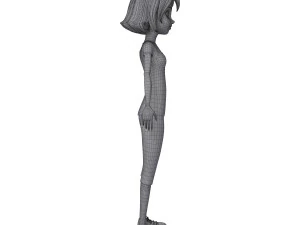 girl 02 cartoon 3D Model