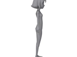 girl 02 cartoon 3D Model