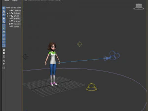 girl 02 cartoon 3D Model