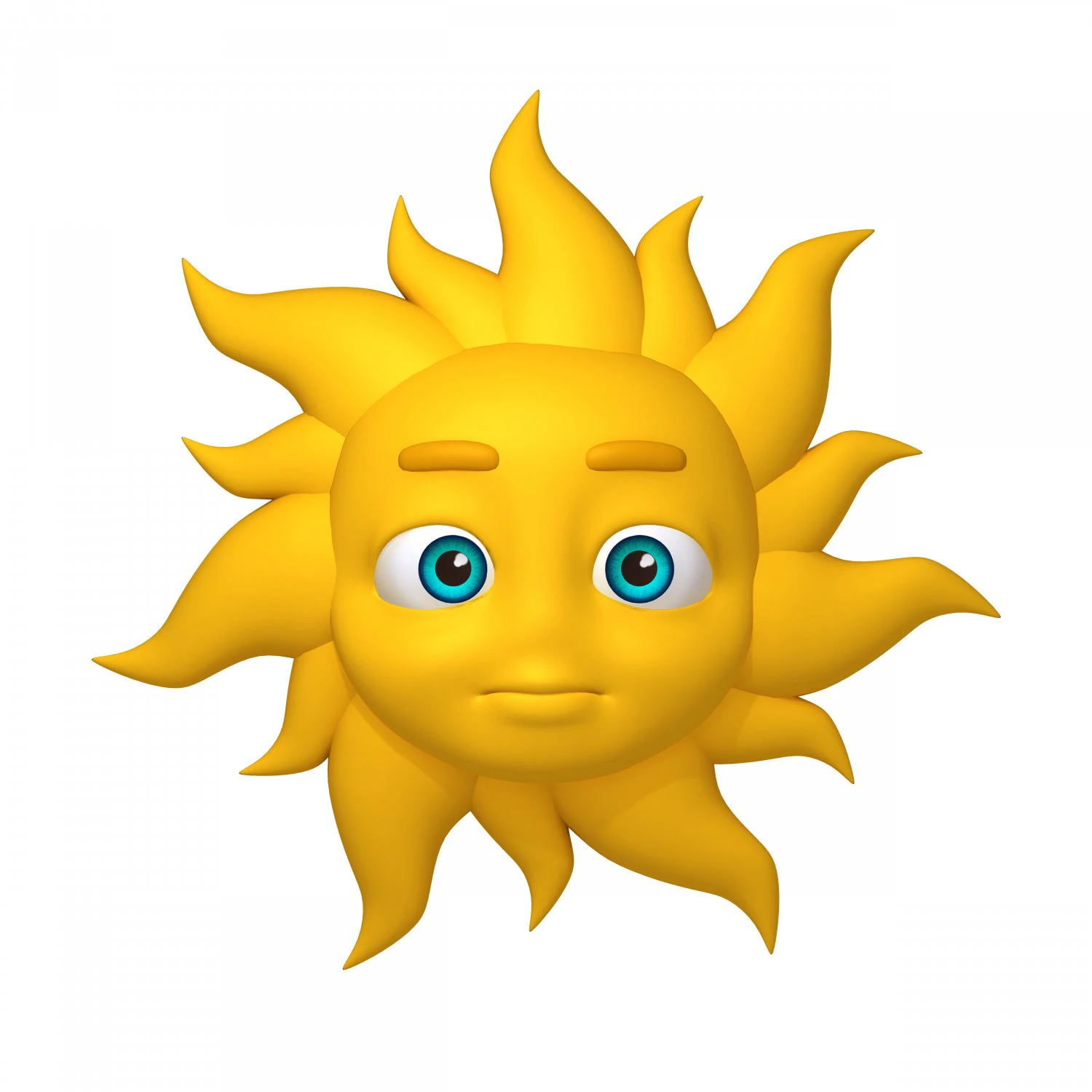 sun cartoon 3D Model .c4d .max .obj .3ds .fbx .stl .blend