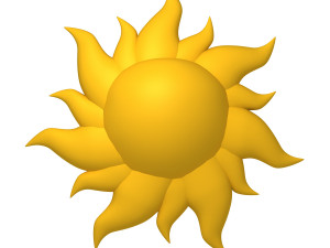 sun cartoon Modèle 3D