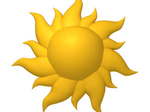 sun cartoon 3D Model