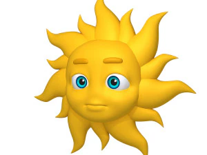 sun cartoon 3D Model